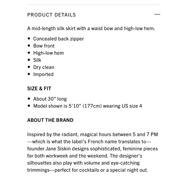 Cinq A Sept NWT Silk Emma Bow Skirt - Picture 5 of 11